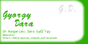 gyorgy dara business card